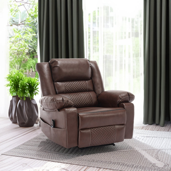 Oversized Massage Recliner Chair with Heat, 8-Point Vibration and 160° Manual Recline (330 lb Capacity)