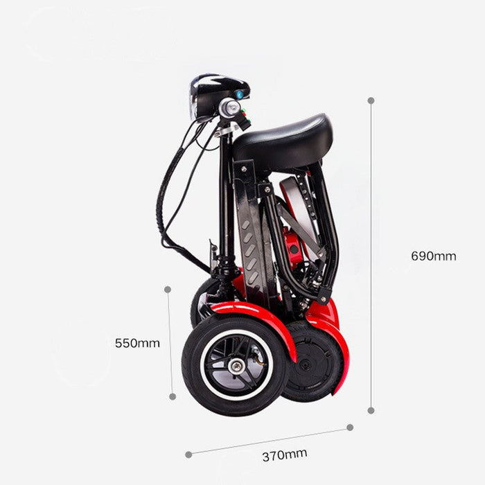 Folding 4-Wheel Electric Mobility Scooter Compact Adult Transport Bike for Elderly & Daily Use
