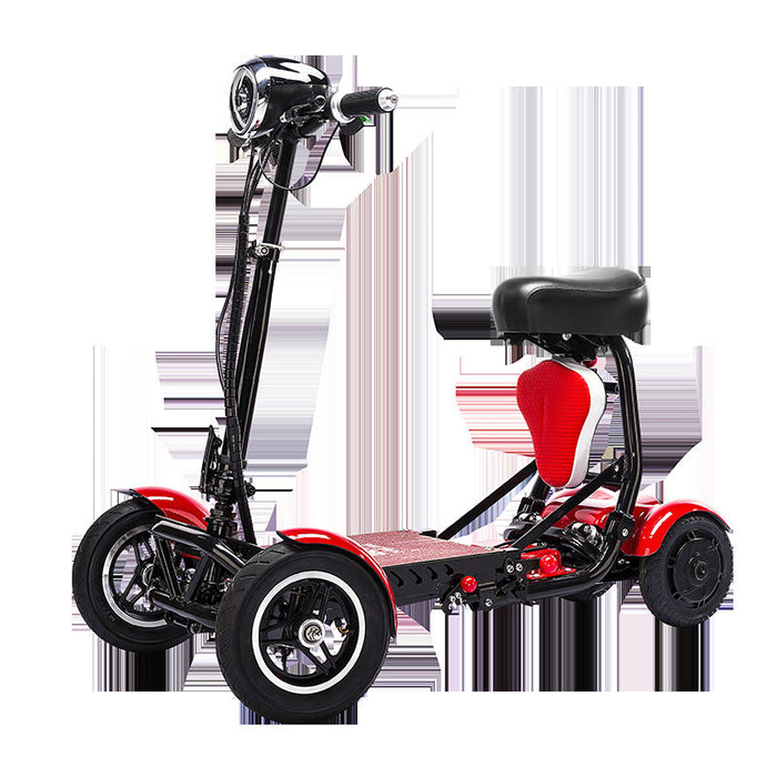 Folding 4-Wheel Electric Mobility Scooter Compact Adult Transport Bike for Elderly & Daily Use