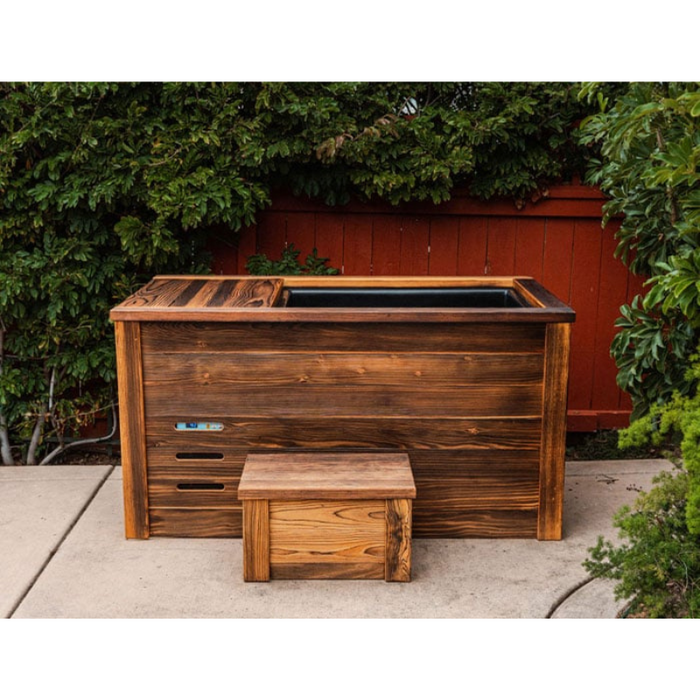 Kooru Handcrafted Redwood Cold Plunge Tub with Integrated Chiller and Ozone System