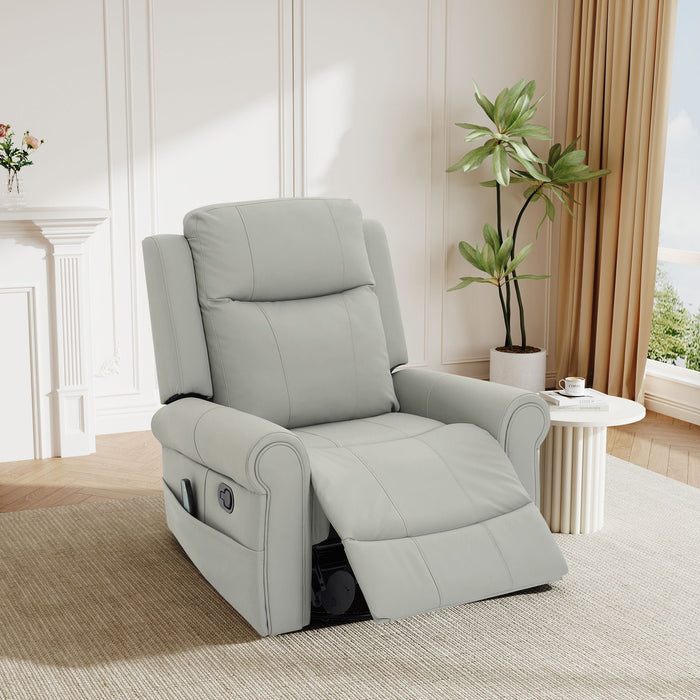 Swivel Massage Recliner Chair with Heat, 270° Rotation & Dual Recline Positions
