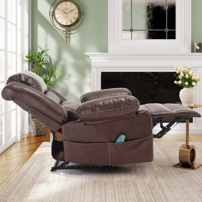 Oversized Massage Recliner Chair with Heat, 8-Point Vibration and 160° Manual Recline (330 lb Capacity)
