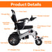 Power Wheelchair for Seniors and Disabled, Light-Weight and Foldable, Suitable for All Terrain