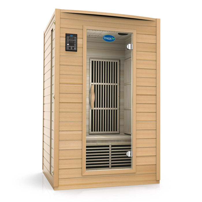 2 Person Infrared Sauna with Carbon Heating Panels and LED Lighting