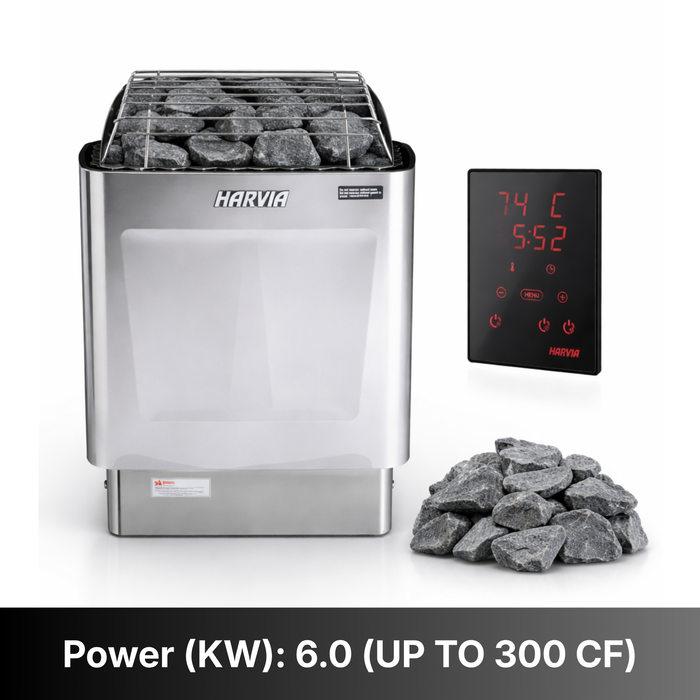 Harvia KIP UL Certified Electric Sauna Heater with Digital Control