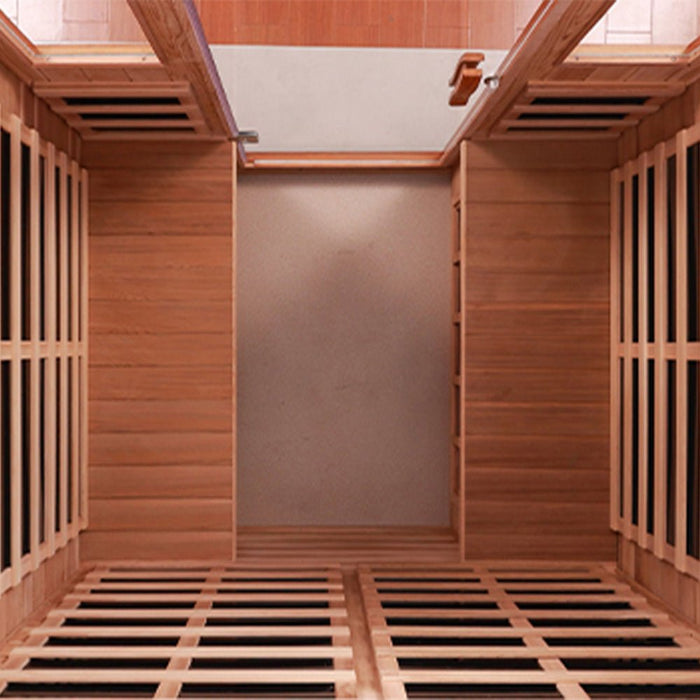 4 Person Outdoor Infrared Sauna with Bluetooth Audio and LED Display