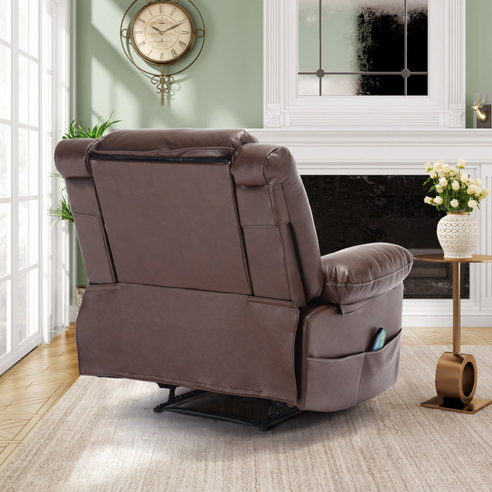 Oversized Massage Recliner Chair with Heat, 8-Point Vibration and 160° Manual Recline (330 lb Capacity)