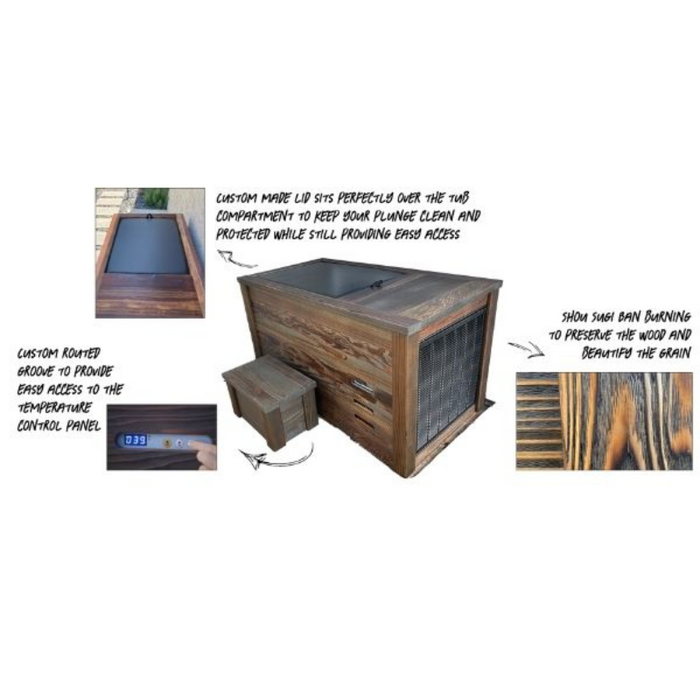 Kooru Handcrafted Redwood Cold Plunge Tub with Integrated Chiller and Ozone System