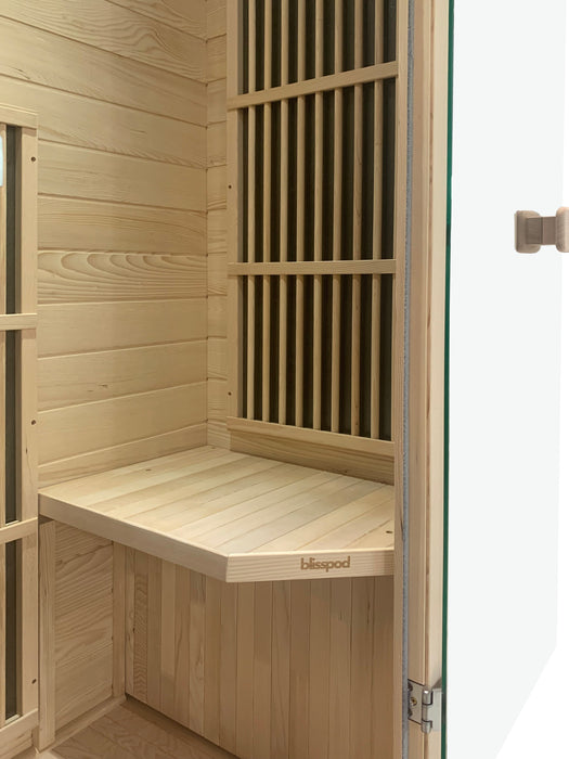 Blisspod Vienna 1 Person Far Infrared Sauna with Canadian Hemlock Wood