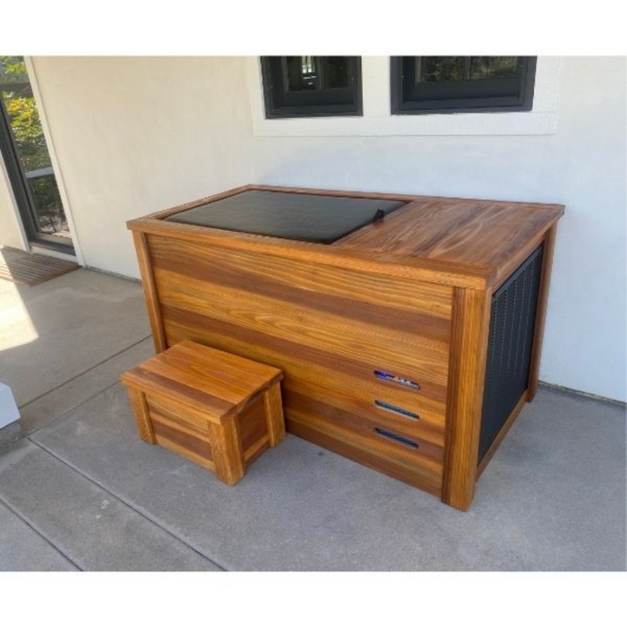 Kooru Handcrafted Redwood Cold Plunge Tub with Integrated Chiller and Ozone System