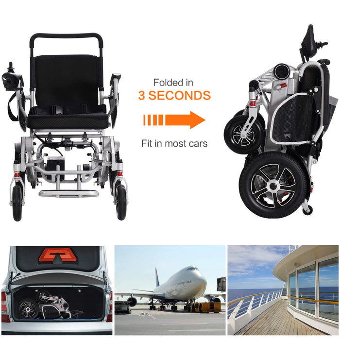 Power Wheelchair for Seniors and Disabled, Light-Weight and Foldable, Suitable for All Terrain