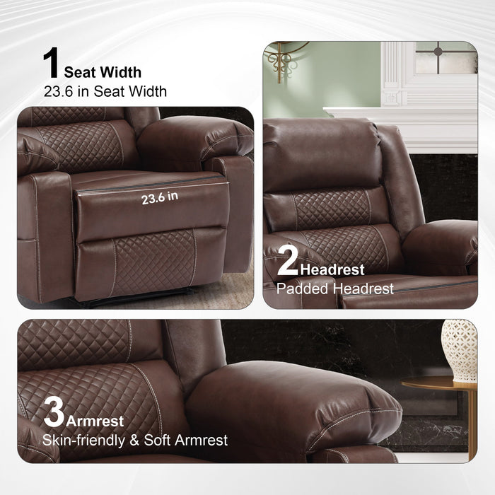 Oversized Massage Recliner Chair with Heat, 8-Point Vibration and 160° Manual Recline (330 lb Capacity)