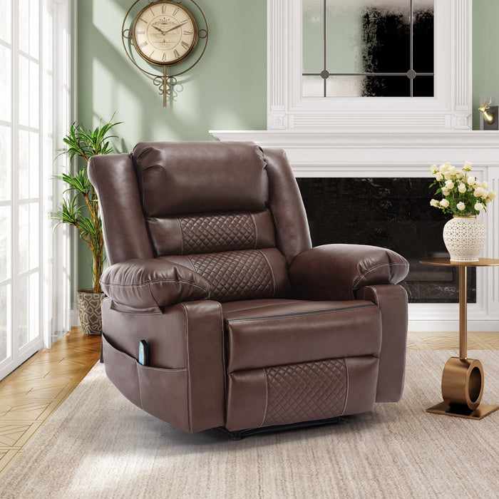 Oversized Massage Recliner Chair with Heat, 8-Point Vibration and 160° Manual Recline (330 lb Capacity)