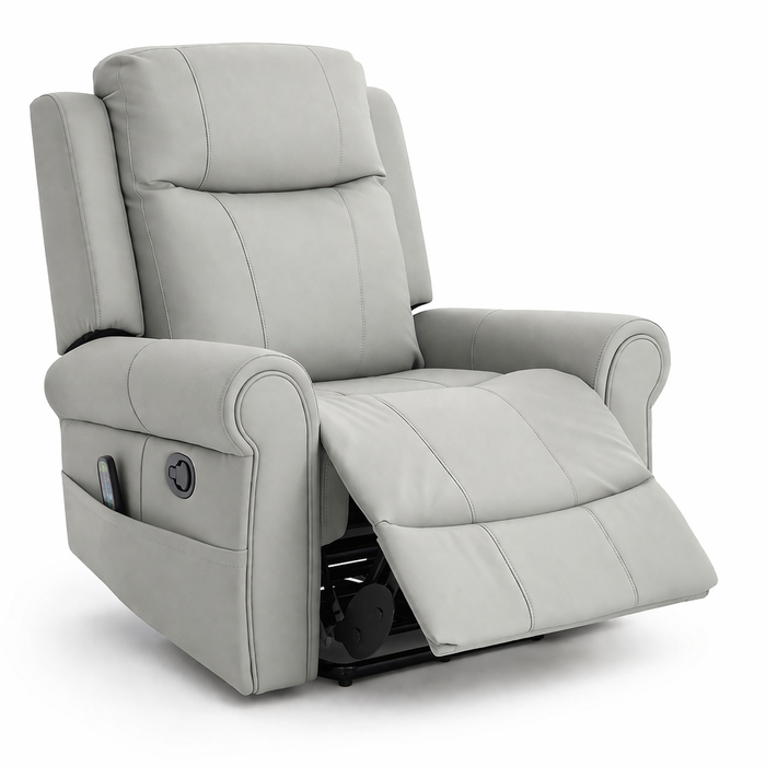 Swivel Massage Recliner Chair with Heat, 270° Rotation & Dual Recline Positions