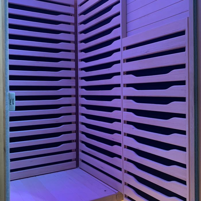 Blisspod Helsinki 2 Person Full Spectrum Infrared Sauna with Red Light Therapy and Chromotherapy