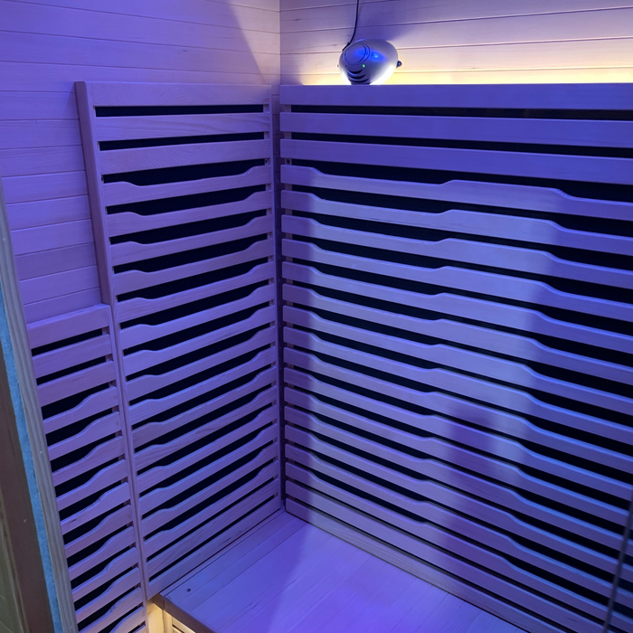 Blisspod Helsinki 2 Person Full Spectrum Infrared Sauna with Red Light Therapy and Chromotherapy