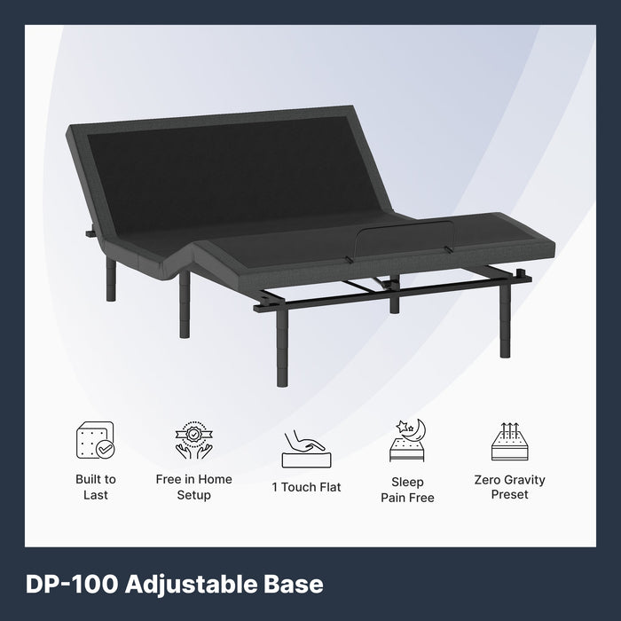 DP100 Adjustable Bed Frame with Head and Foot Lift and Zero Gravity