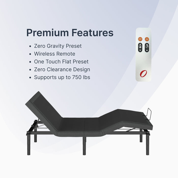DP100 Adjustable Bed Frame with Head and Foot Lift and Zero Gravity