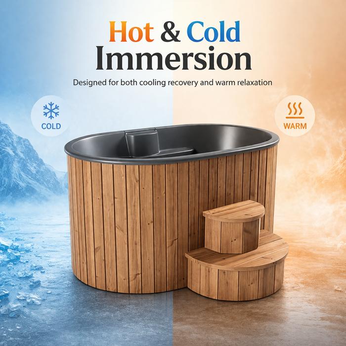 SaunaLife 2-Person Hot & Cold Immersion Tub (Model S2N/B)