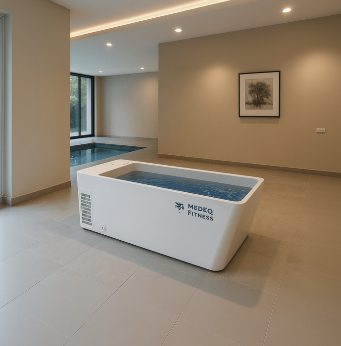Acrylic Cold & Hot Plunge Tub with Integrated Chiller/Heater and Hydro Massage System
