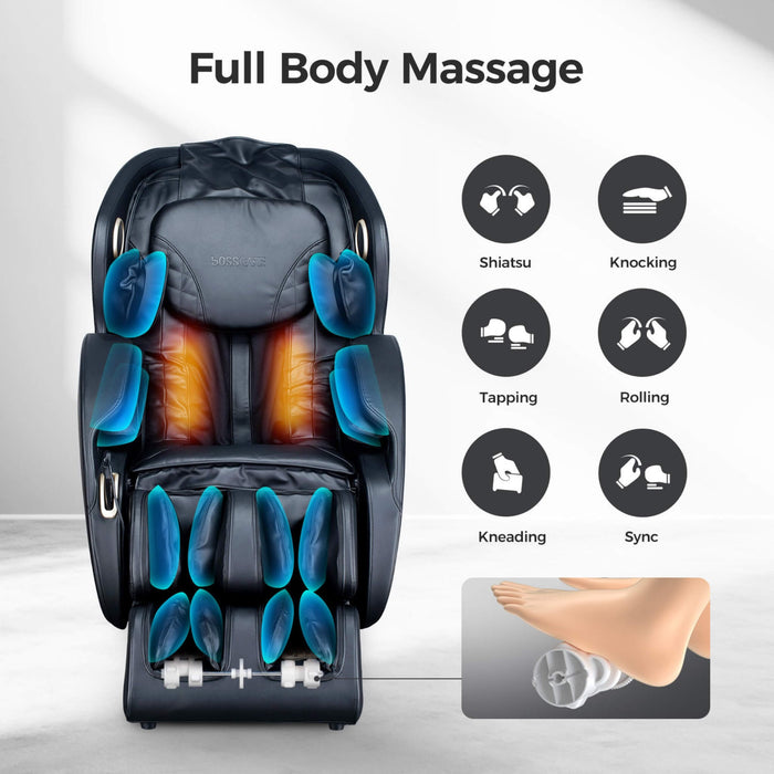 Bosscare Full Body 3D Zero Gravity Shiatsu Massage Chair with App and Voice Control