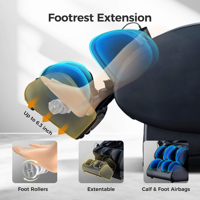 Bosscare Full Body 3D Zero Gravity Shiatsu Massage Chair with App and Voice Control