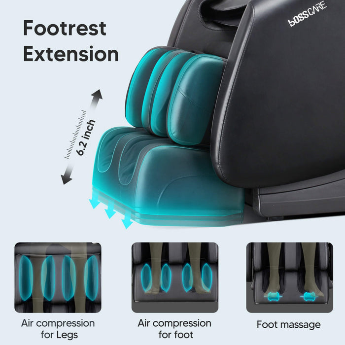 Bosscare Full Body Zero Gravity Shiatsu Massage Chair with AI Voice and App Control
