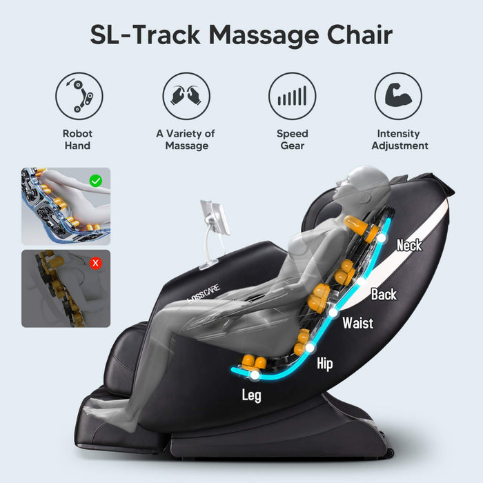 Bosscare Full Body Zero Gravity Shiatsu Massage Chair with AI Voice and App Control