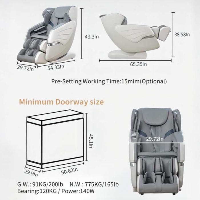 Bosscare Full Body Zero Gravity Massage Chair with AI Voice and App Control
