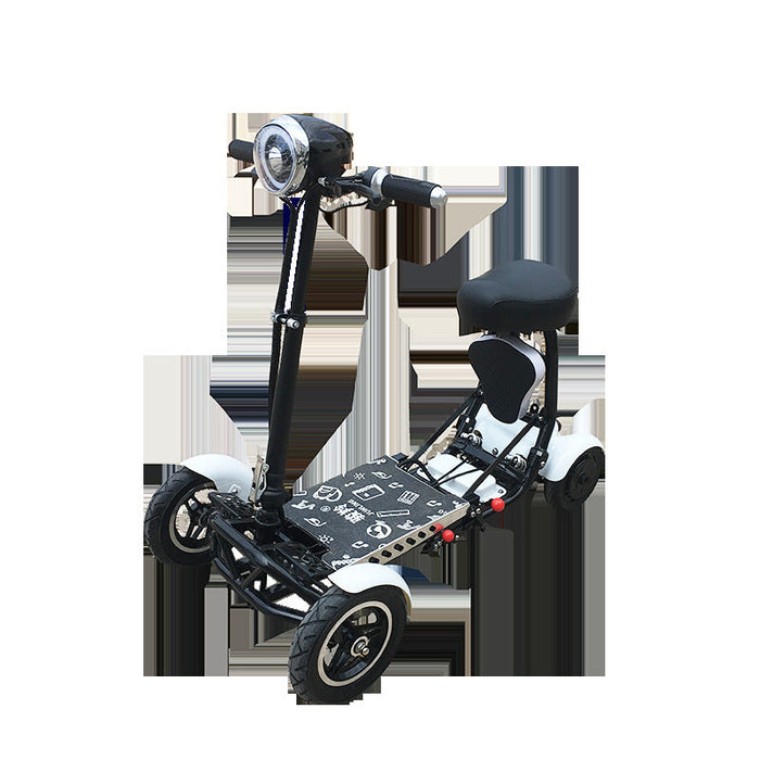 Folding 4-Wheel Electric Mobility Scooter Compact Adult Transport Bike for Elderly & Daily Use
