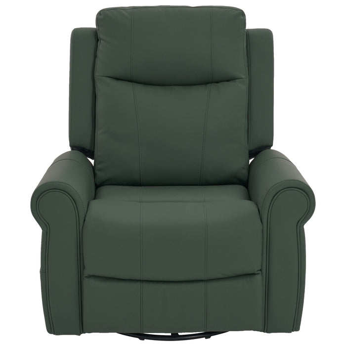 Swivel Massage Recliner Chair with Heat, 270° Rotation & Dual Recline Positions