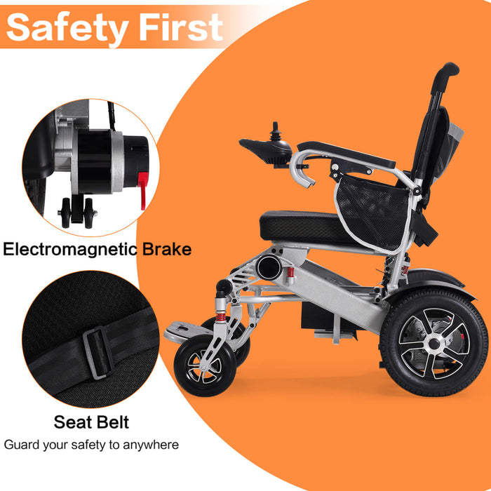 Power Wheelchair for Seniors and Disabled, Light-Weight and Foldable, Suitable for All Terrain