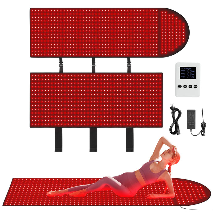 Full Body Red & Infrared Light Therapy Pad 360° Recovery Mat with Controller for Pain Relief, Muscle Recovery & Wellness