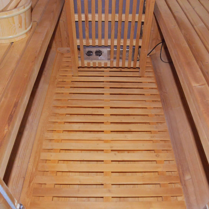 Premium Outdoor Barrel Sauna with 4.5kW Heater and Carbonized Spruce Wood