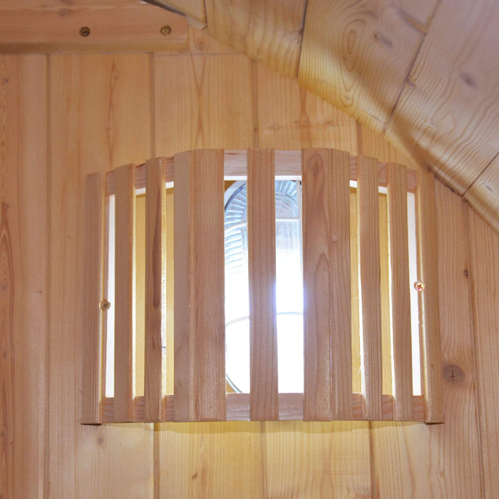 Premium Outdoor Barrel Sauna with 4.5kW Heater and Carbonized Spruce Wood