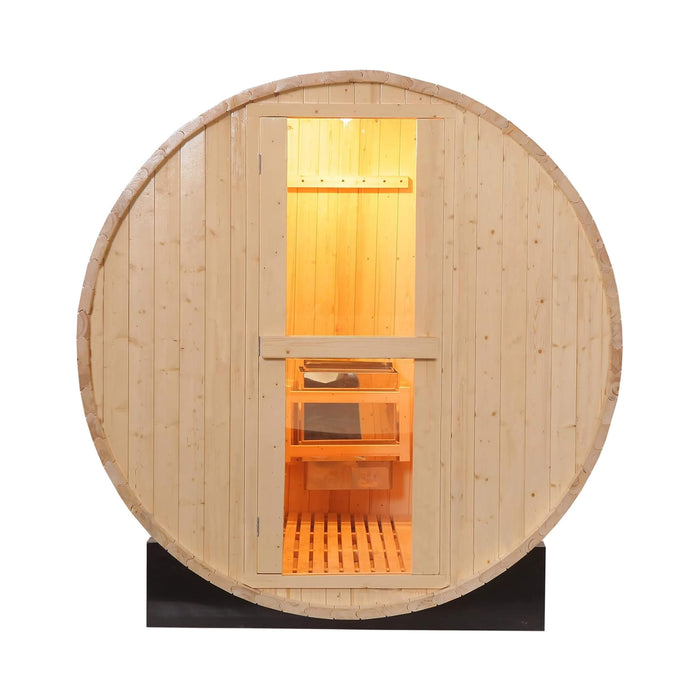 Thermora Premium 2 Person Outdoor Barrel Sauna with 4.5kW Heater