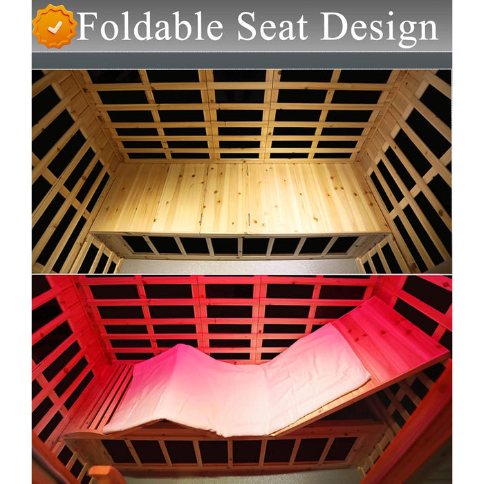 3 Person Outdoor Infrared Sauna with Full Spectrum Heating, Low EMF and Bluetooth Speakers