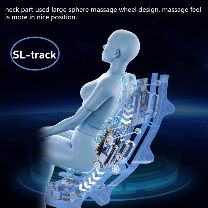 Rovix Premium Zero Gravity Full Body Massage Chair with Auto Body Scan and L-Track