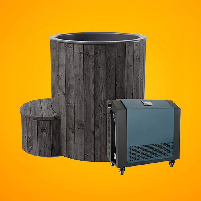 SaunaLife 1-Person Cold Plunge Tub with Integrated Chiller and Heater System (Model S1NC/BC)