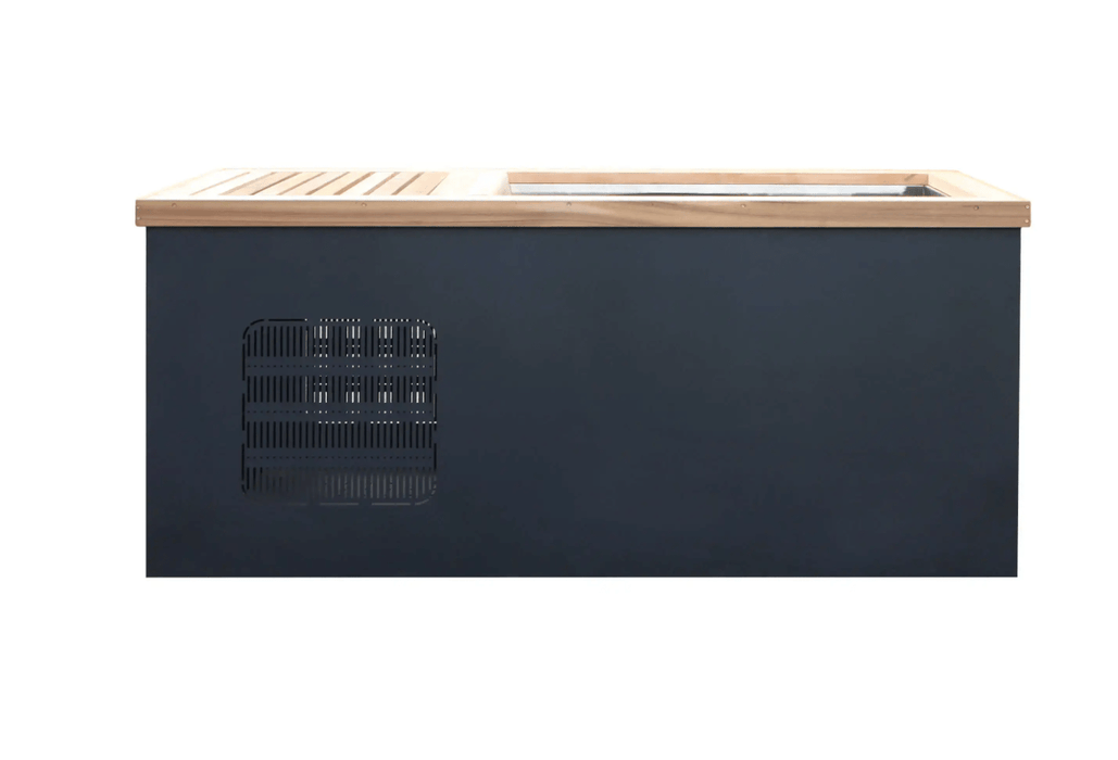 Stainless Steel Cold Plunge Tub with Integrated Chiller and Cedar Exterior