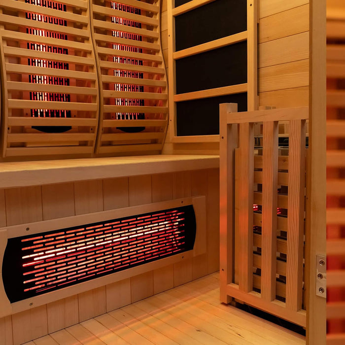 Rövia Luma 2 Person Indoor Hybrid Sauna with Infrared and 3.5kW Steam Heating