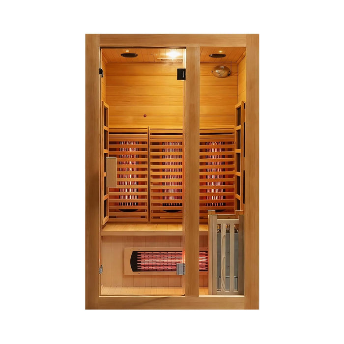 Rövia Luma 2 Person Indoor Hybrid Sauna with Infrared and 3.5kW Steam Heating